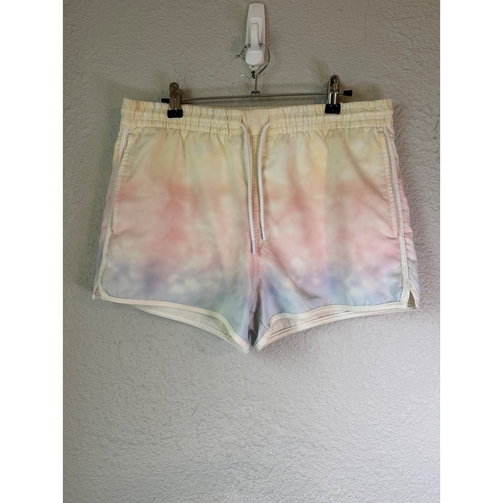 Abercrombie & Fitch Trevor Project Tie Dye Swim Trunks Mens Small Pastel Pride